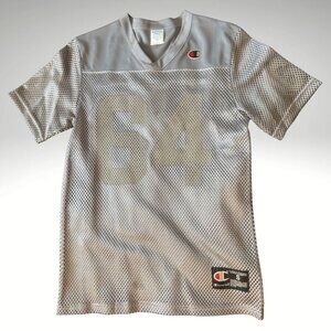 Champion Football Jersey Grey Mesh #64 Unisex Small Vintage Y2K
